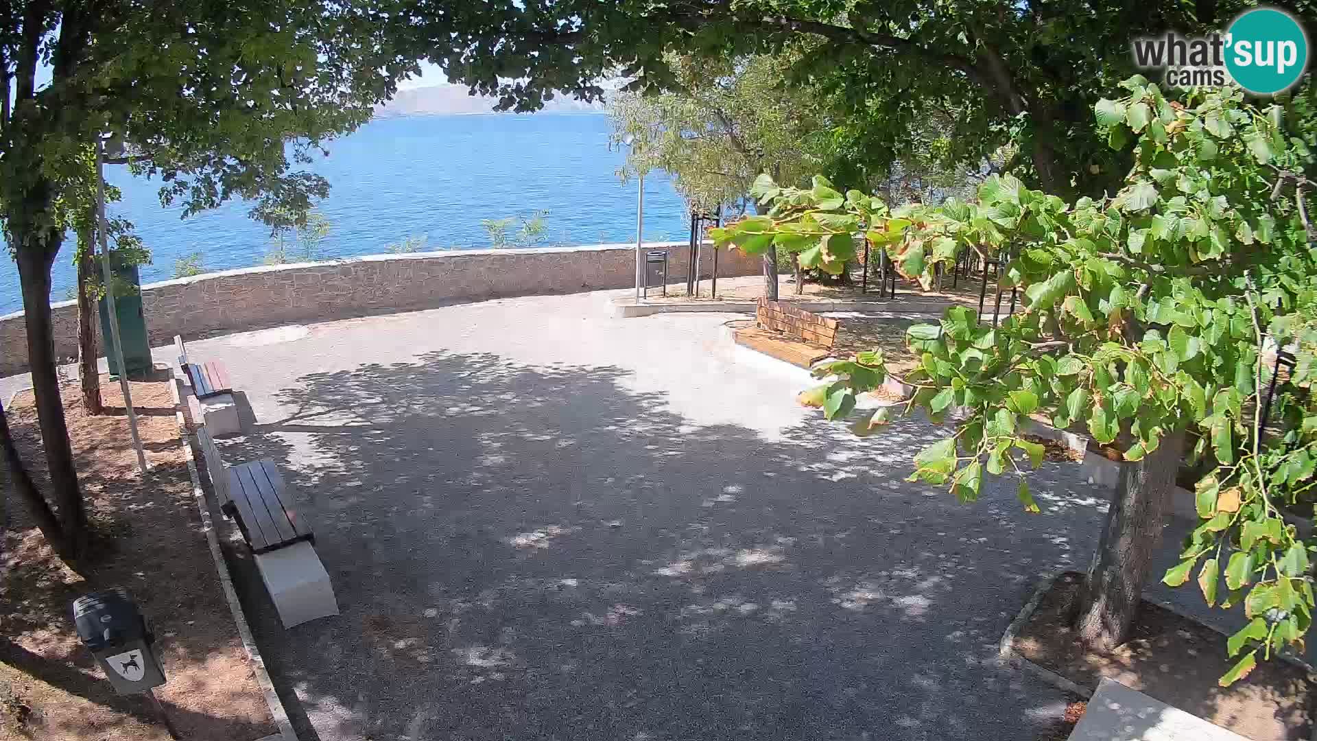 Senj Live Cam – Writers’ Park and the Velebit Channel