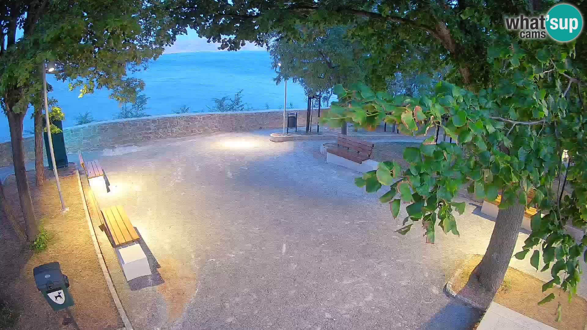 Senj Live Cam – Writers’ Park and the Velebit Channel