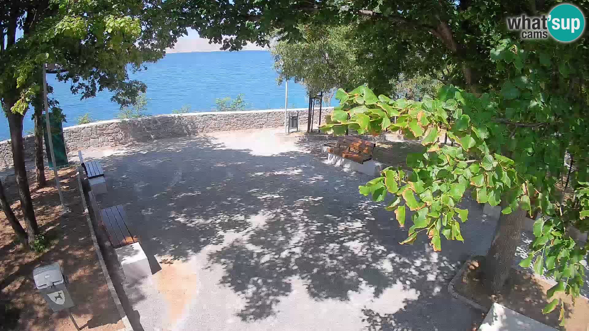 Senj Live Cam – Writers’ Park and the Velebit Channel