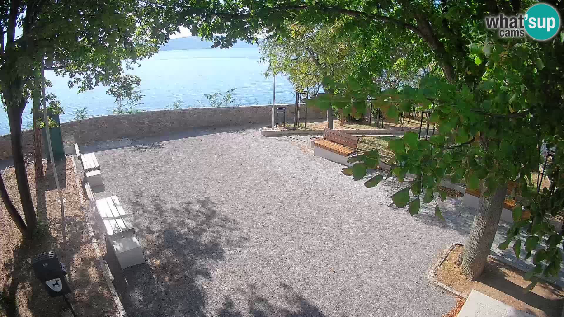 Senj Live Webcam – Schriftstellerpark und Velebit-Kanal