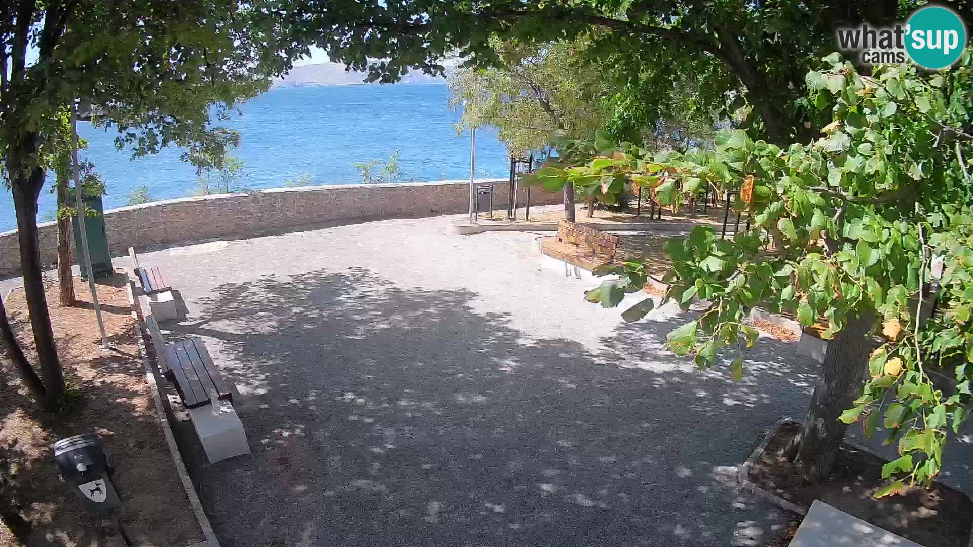 Senj Live Webcam – Schriftstellerpark und Velebit-Kanal