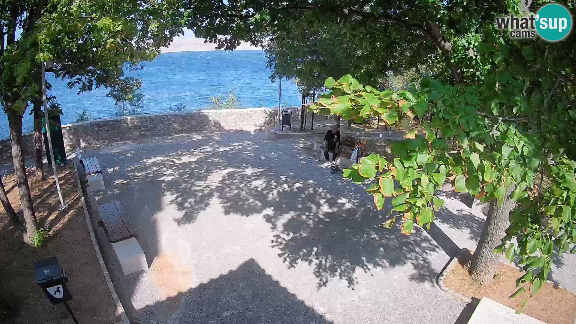 Senj Live Cam – Writers’ Park and the Velebit Channel