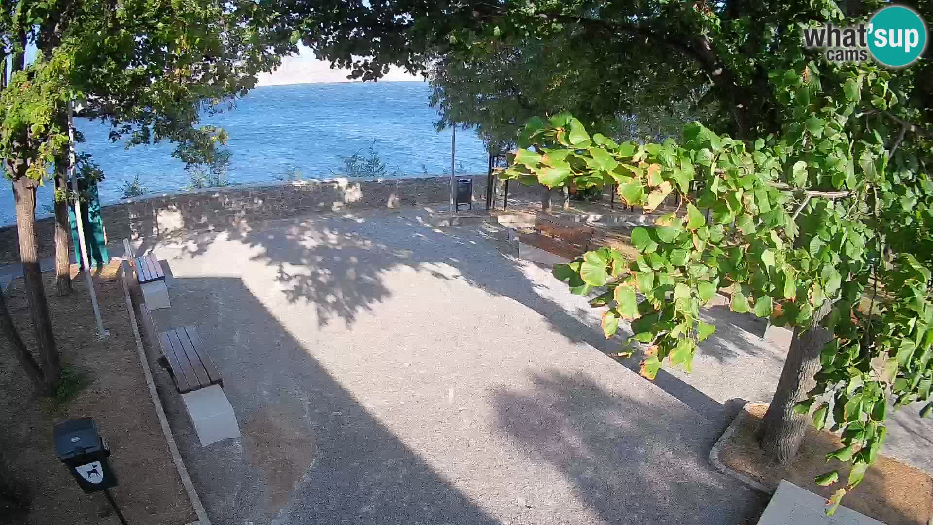 Senj Live Webcam – Schriftstellerpark und Velebit-Kanal