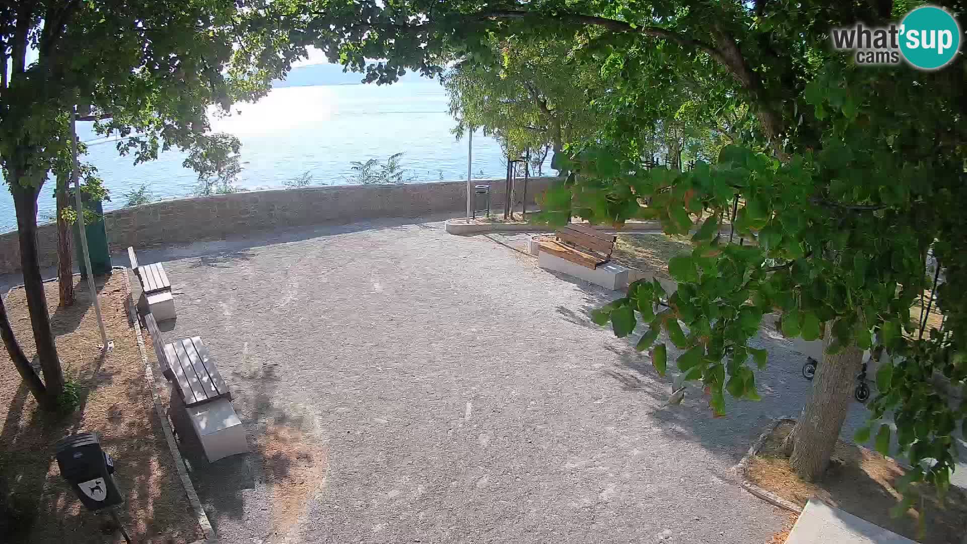 Senj Live Webcam – Schriftstellerpark und Velebit-Kanal