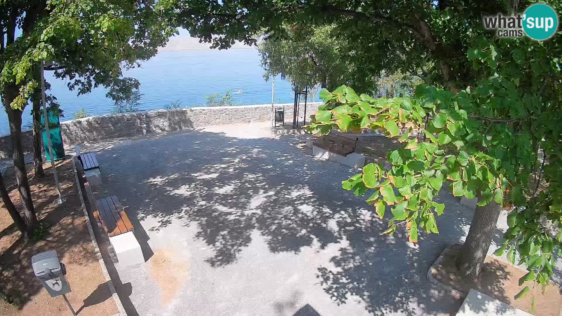 Senj Live Webcam – Schriftstellerpark und Velebit-Kanal