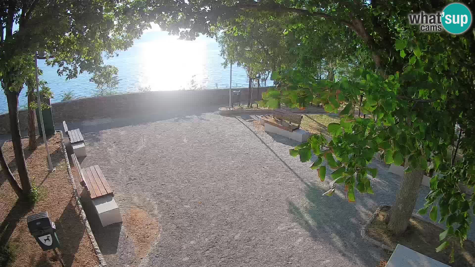 Senj Live Webcam – Schriftstellerpark und Velebit-Kanal