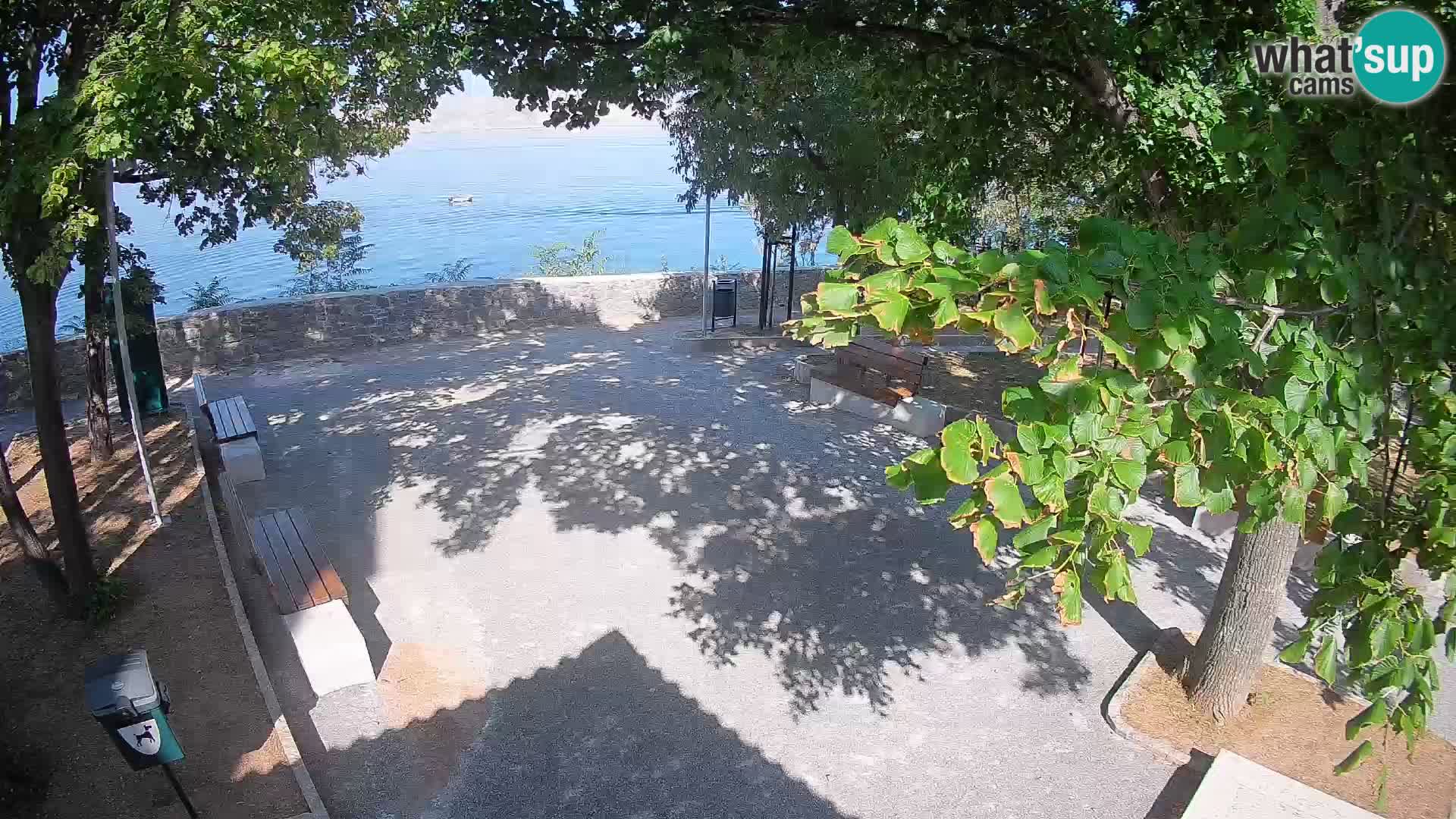 Senj Live Webcam – Schriftstellerpark und Velebit-Kanal
