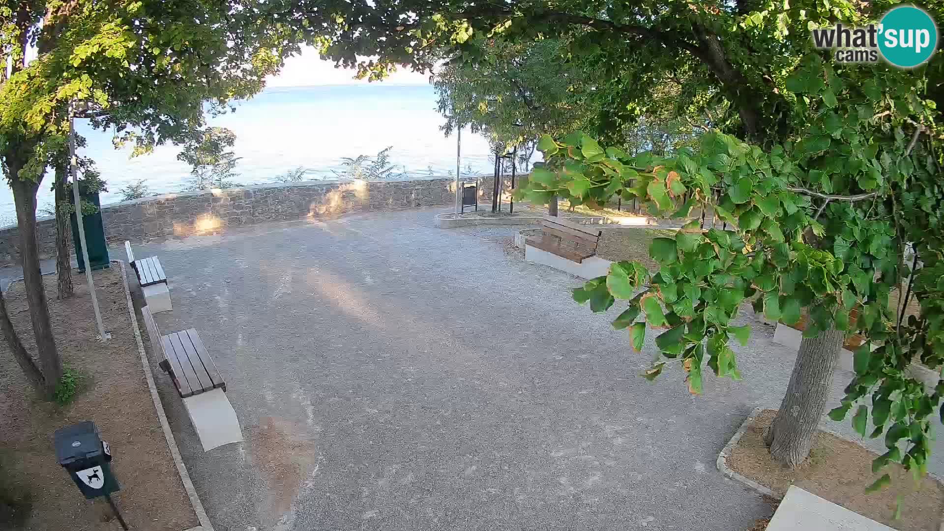 Senj Live Webcam – Schriftstellerpark und Velebit-Kanal