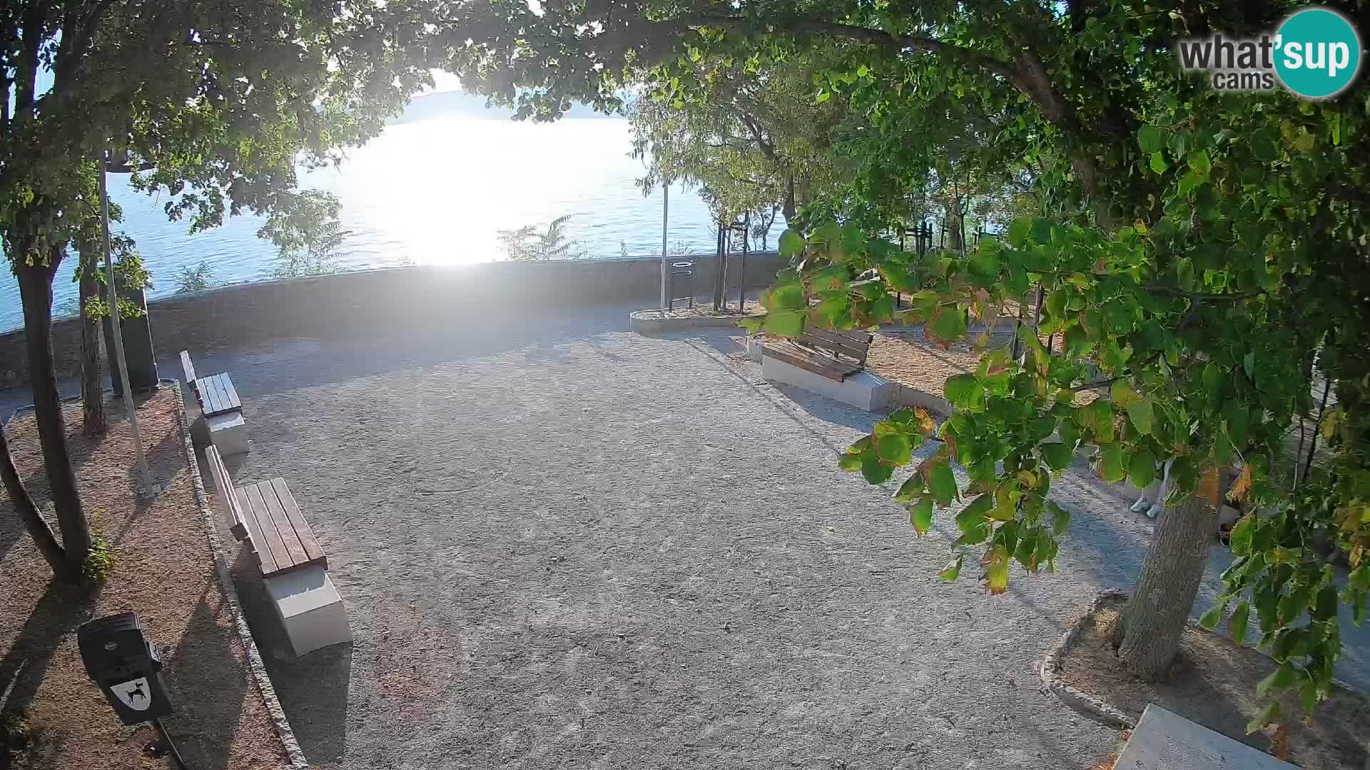 Senj Live Webcam – Schriftstellerpark und Velebit-Kanal
