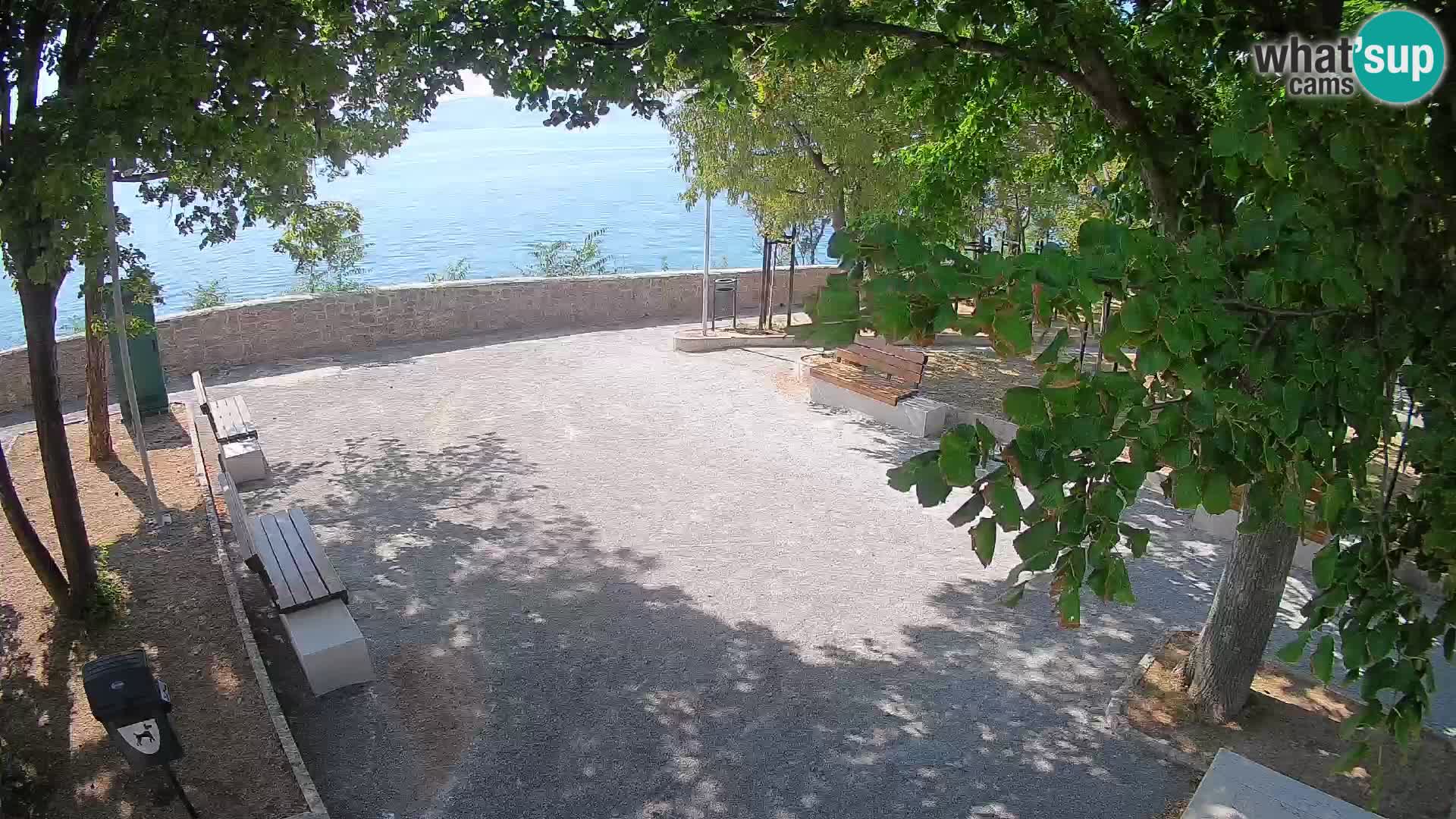 Senj Live Cam – Writers’ Park and the Velebit Channel