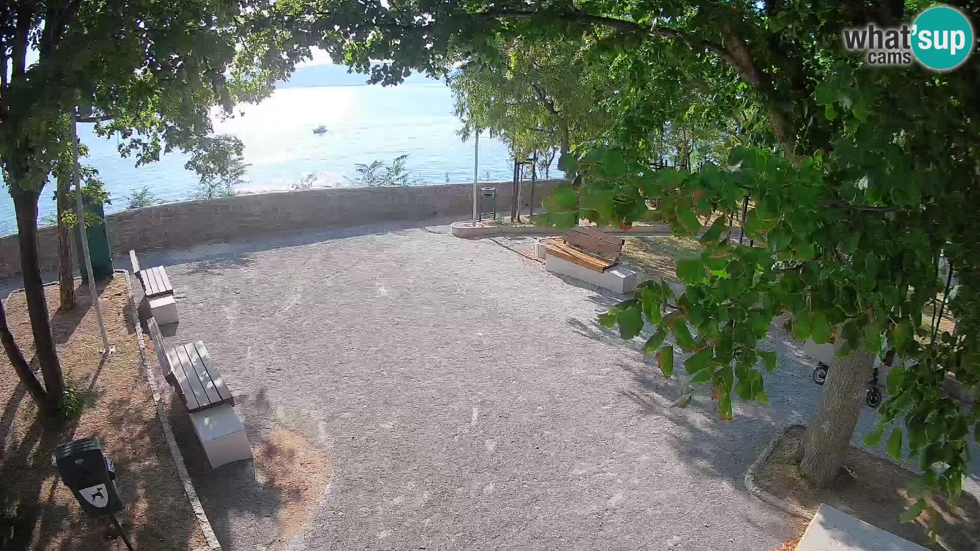 Senj Live Cam – Writers’ Park and the Velebit Channel