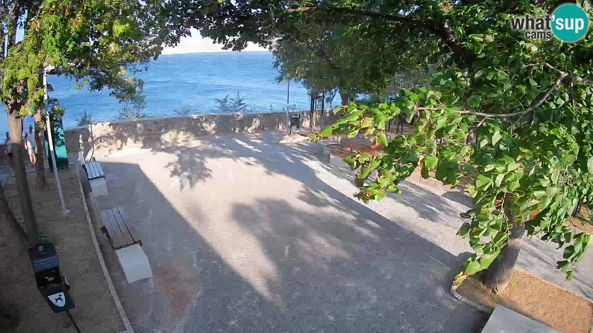 Webcam Senj en direct – Parc des Écrivains et canal du Velebit