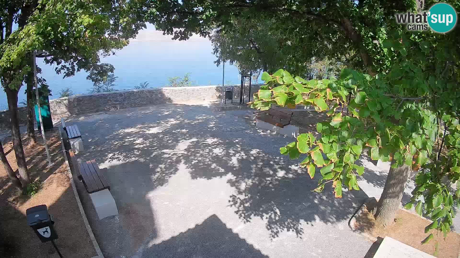 Senj Live Cam – Writers’ Park and the Velebit Channel