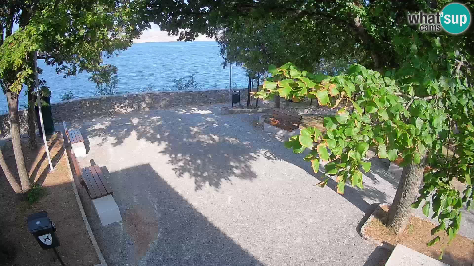 Senj Live Webcam – Schriftstellerpark und Velebit-Kanal