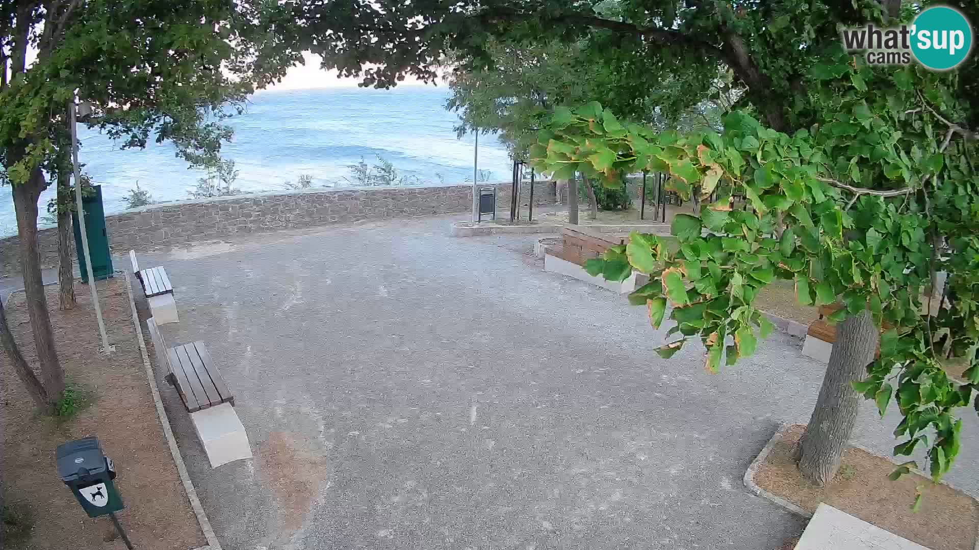 Senj Live Webcam – Schriftstellerpark und Velebit-Kanal