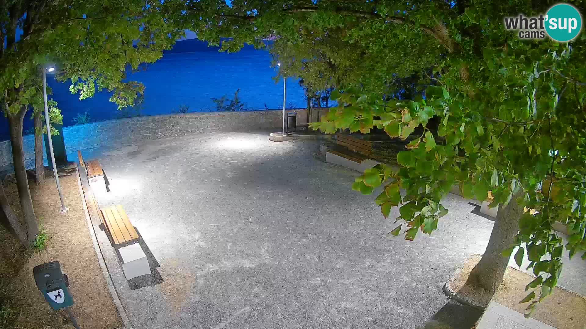 Senj Live Webcam – Schriftstellerpark und Velebit-Kanal