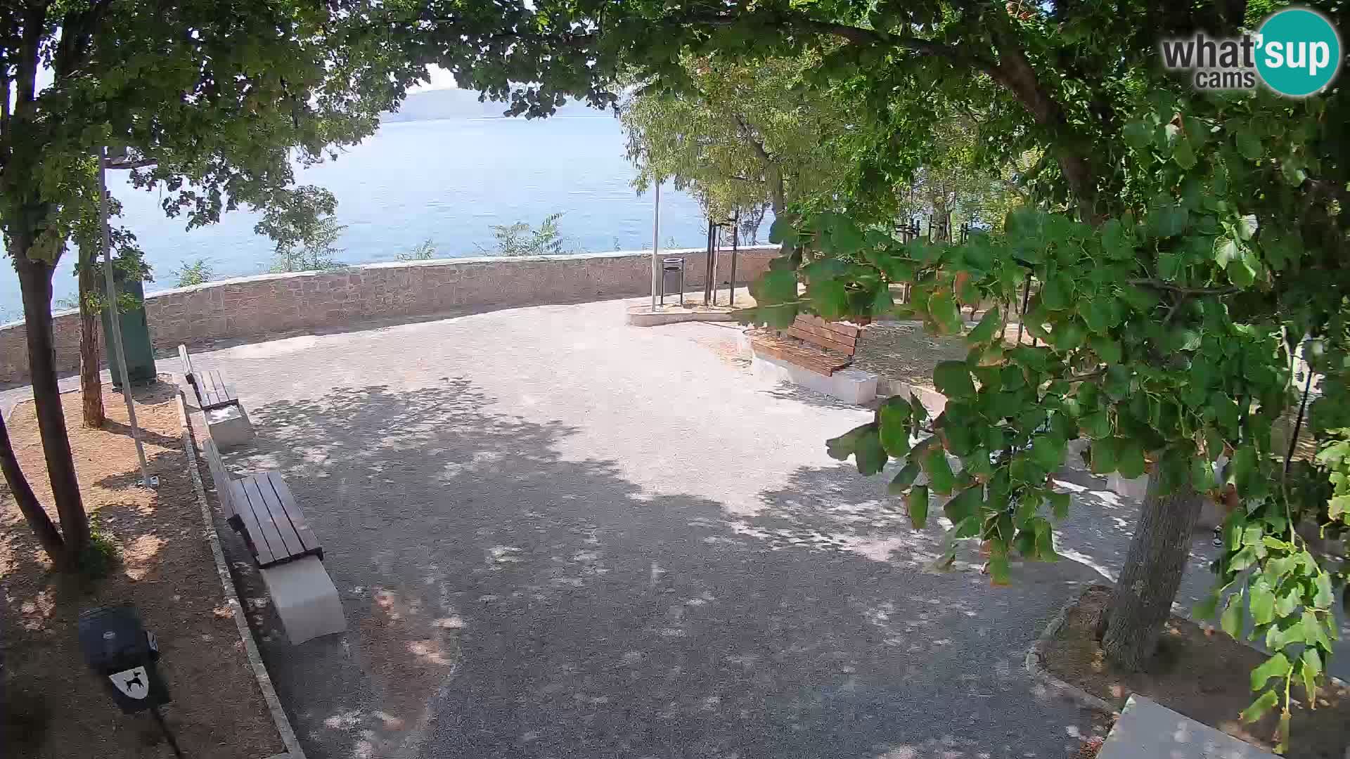 Senj Live Cam – Writers’ Park and the Velebit Channel
