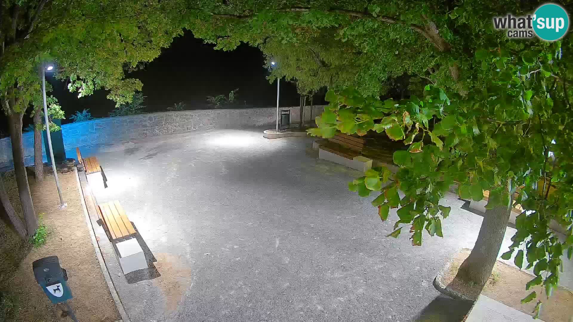Senj Live Webcam – Schriftstellerpark und Velebit-Kanal
