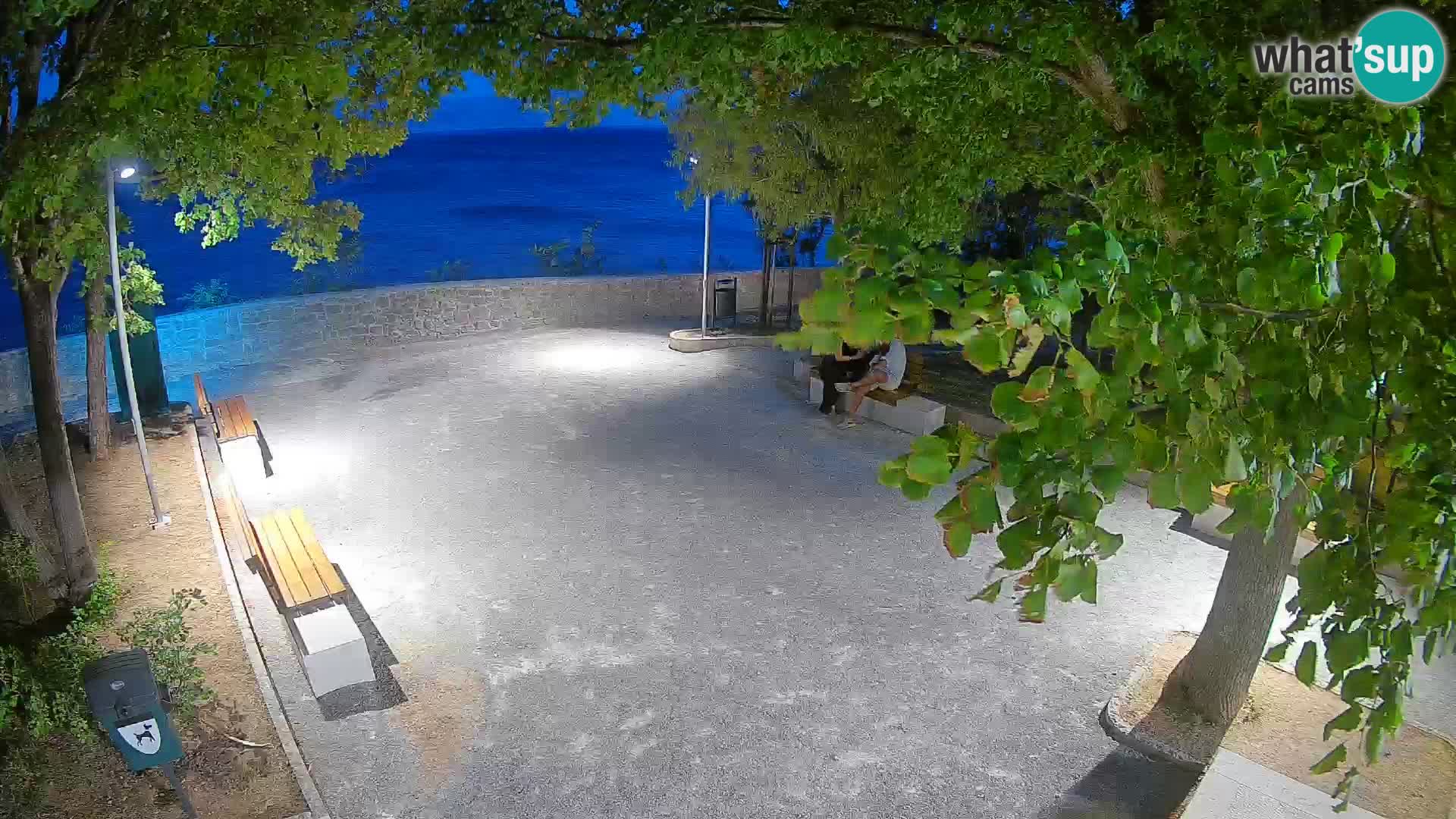 Senj Live Webcam – Schriftstellerpark und Velebit-Kanal
