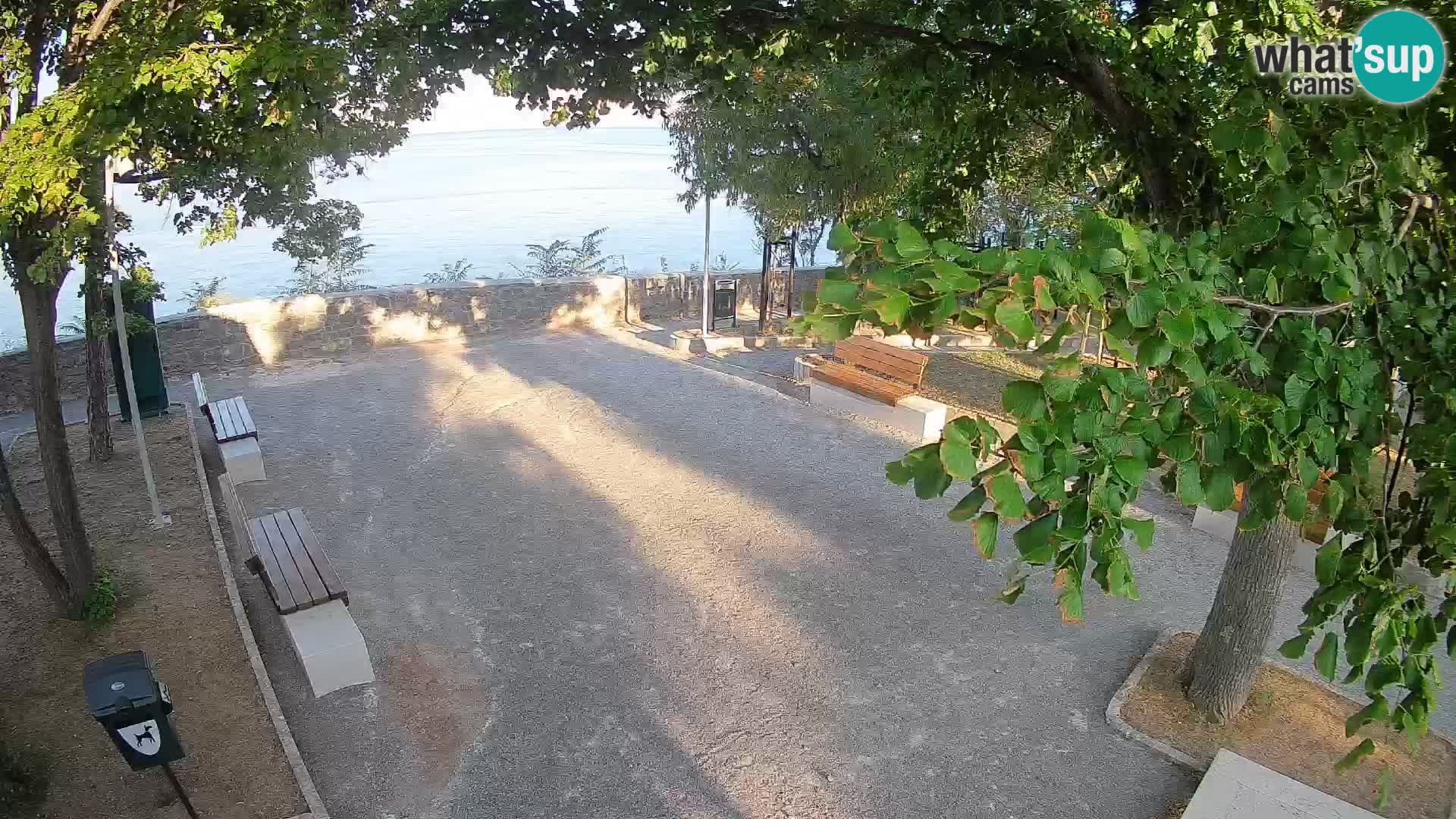 Senj Live Cam – Writers’ Park and the Velebit Channel