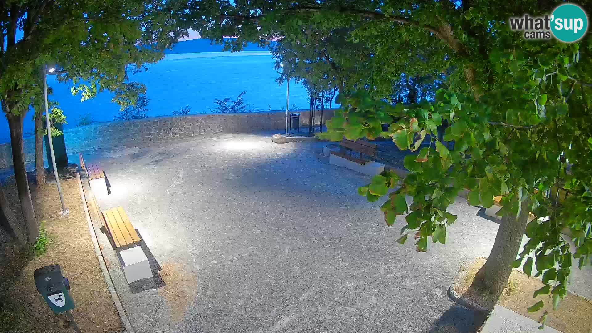 Senj Live Cam – Writers’ Park and the Velebit Channel