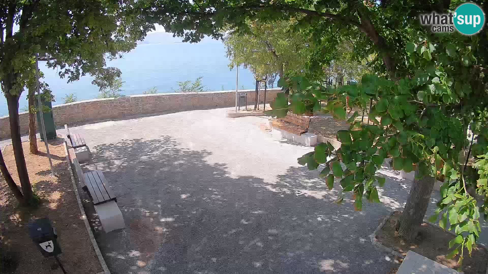 Senj Live Cam – Writers’ Park and the Velebit Channel