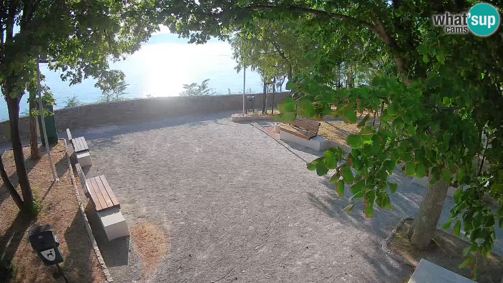 Senj Live Webcam – Schriftstellerpark und Velebit-Kanal
