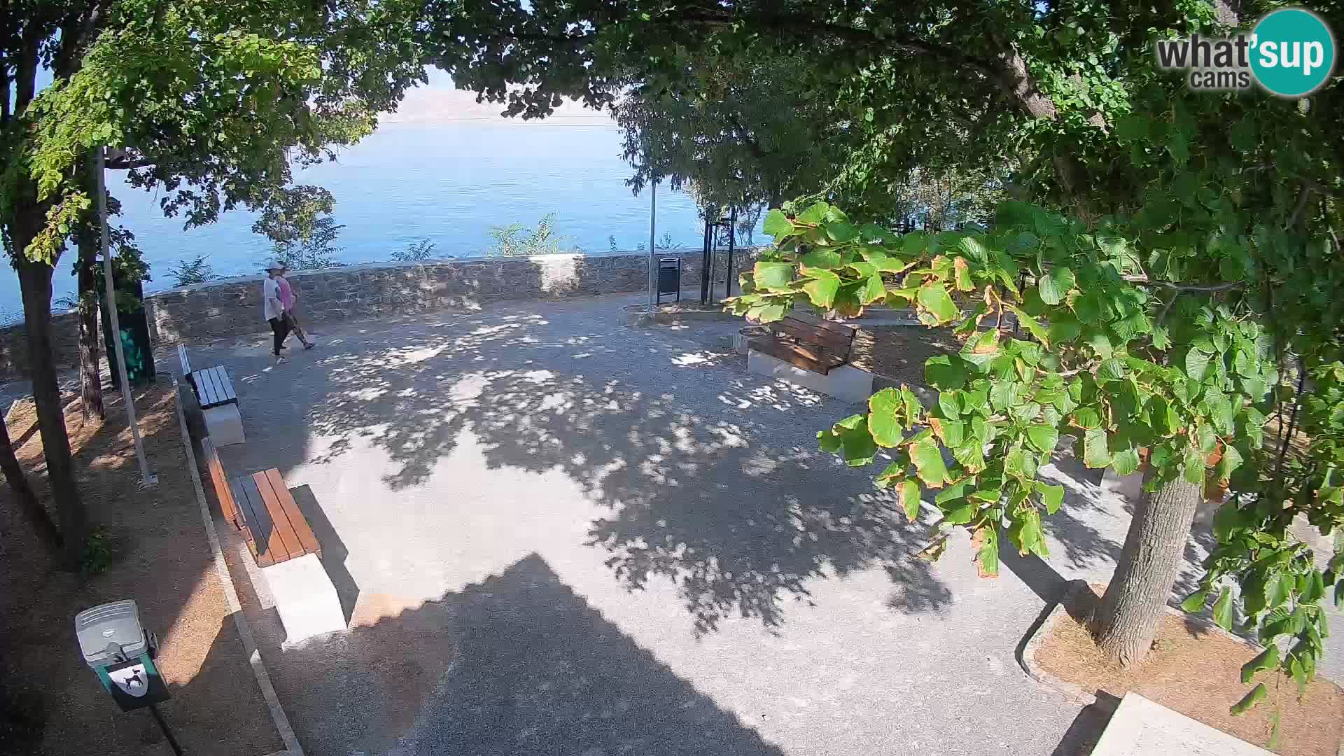 Senj Live Webcam – Schriftstellerpark und Velebit-Kanal