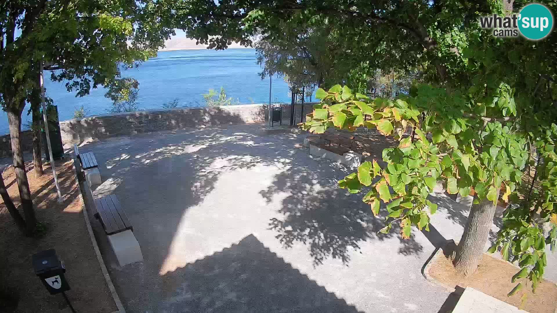 Senj Live Webcam – Schriftstellerpark und Velebit-Kanal