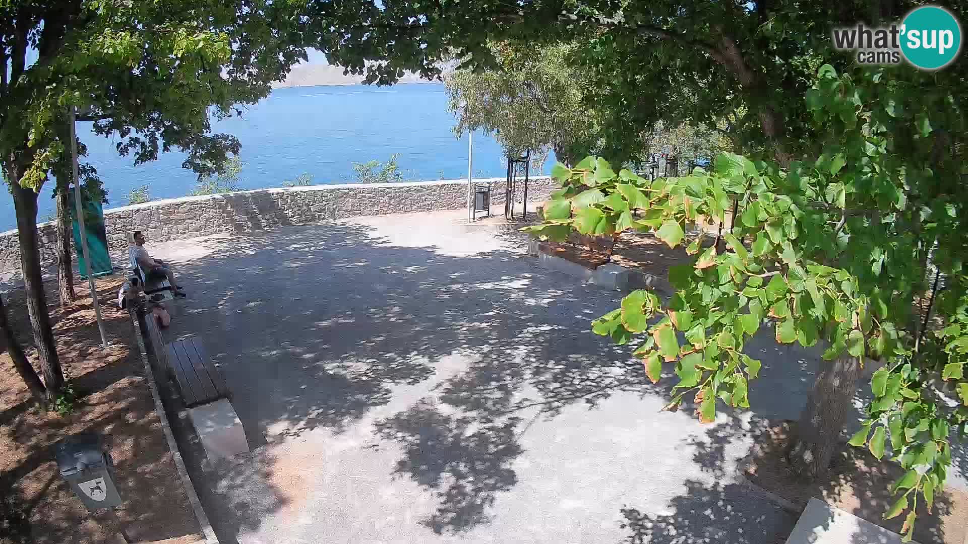 Webcam Senj en direct – Parc des Écrivains et canal du Velebit