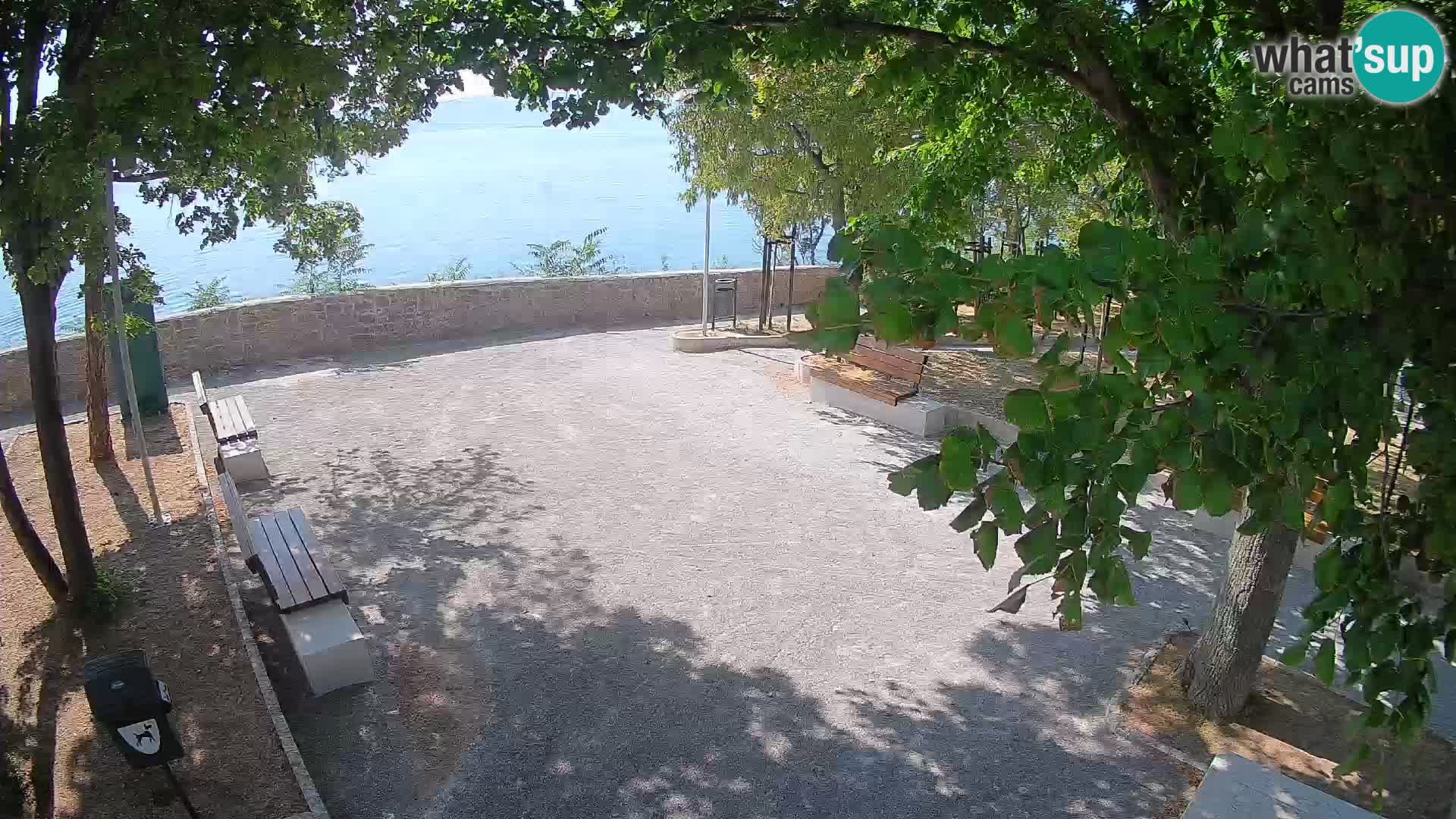 Senj Live Webcam – Schriftstellerpark und Velebit-Kanal