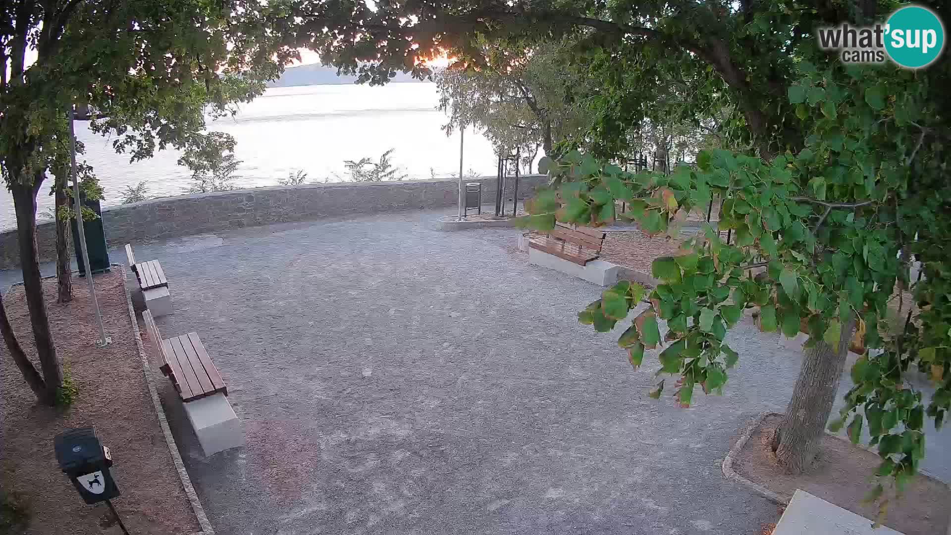 Senj Live Webcam – Schriftstellerpark und Velebit-Kanal