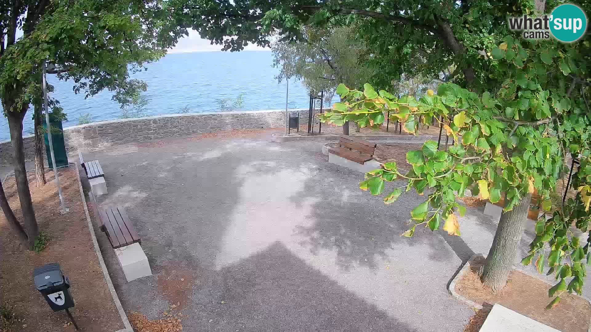 Senj Live Webcam – Schriftstellerpark und Velebit-Kanal
