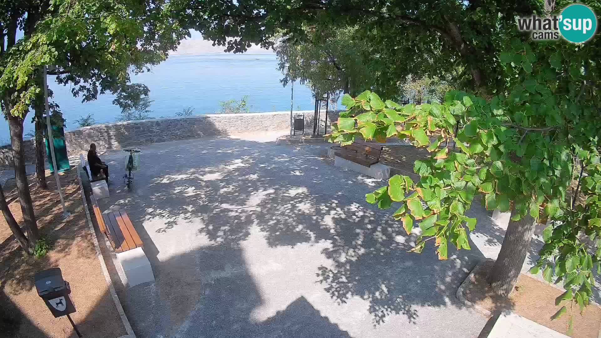 Senj Live Webcam – Schriftstellerpark und Velebit-Kanal