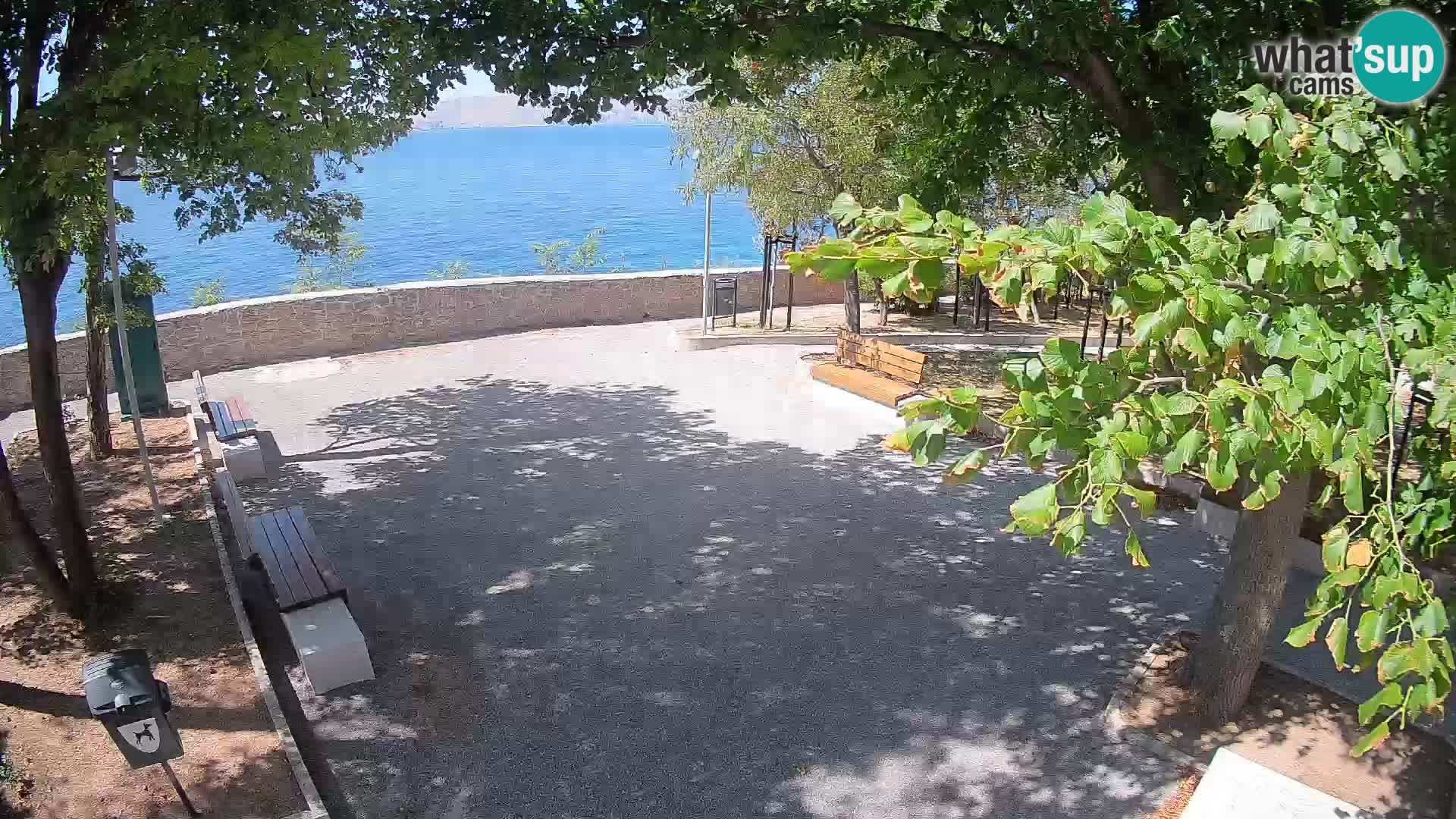 Senj Live Webcam – Schriftstellerpark und Velebit-Kanal