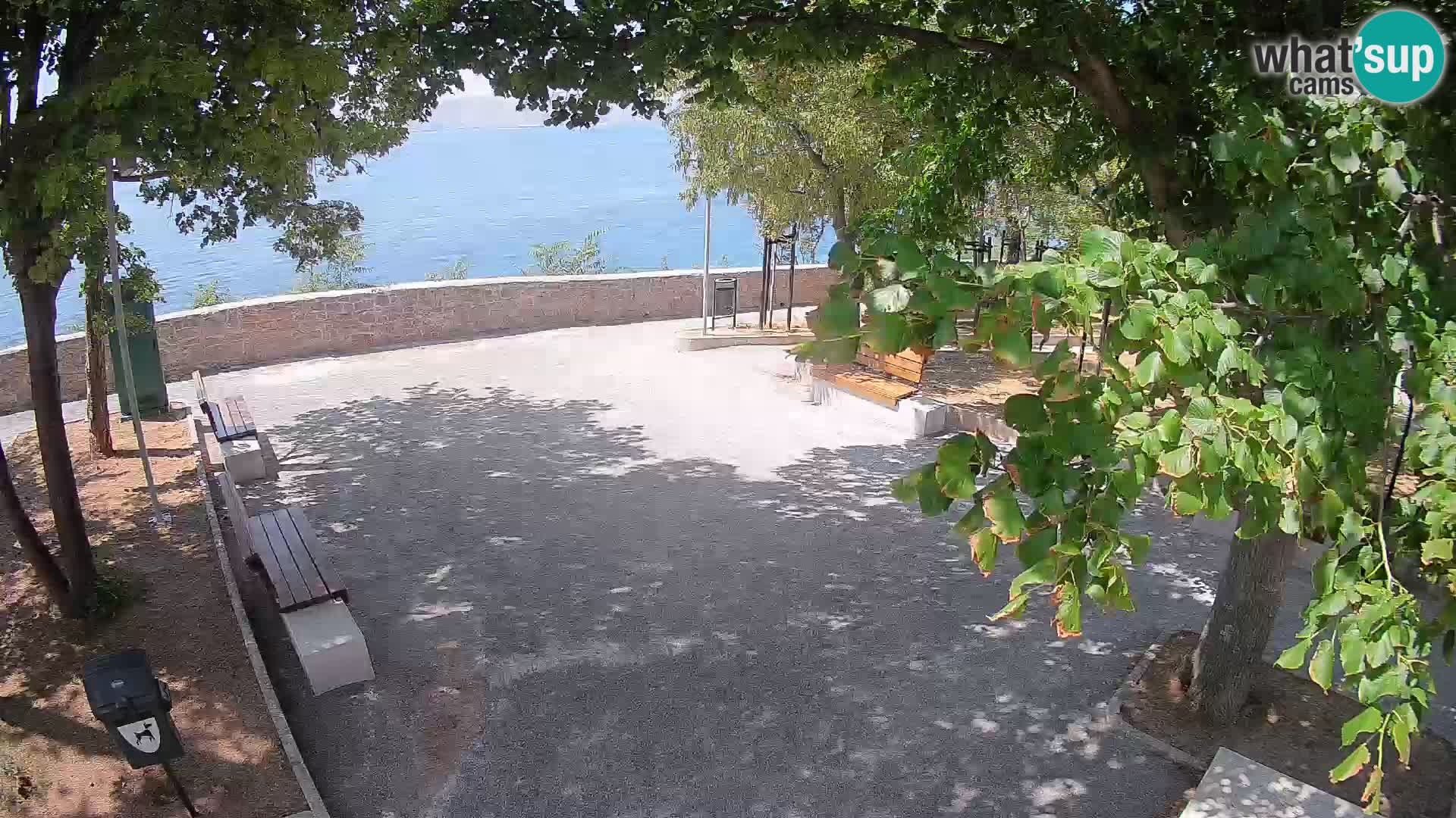 Senj Live Webcam – Schriftstellerpark und Velebit-Kanal