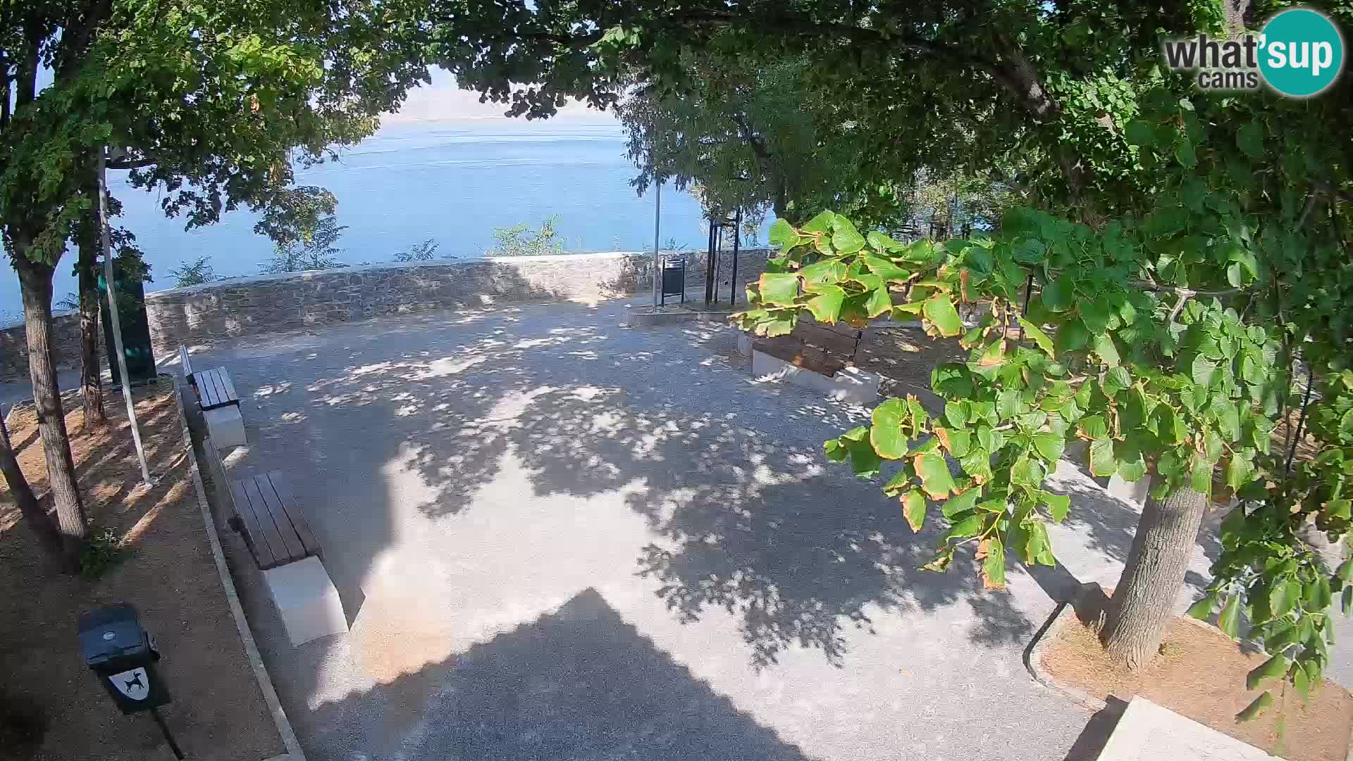 Senj Live Webcam – Schriftstellerpark und Velebit-Kanal