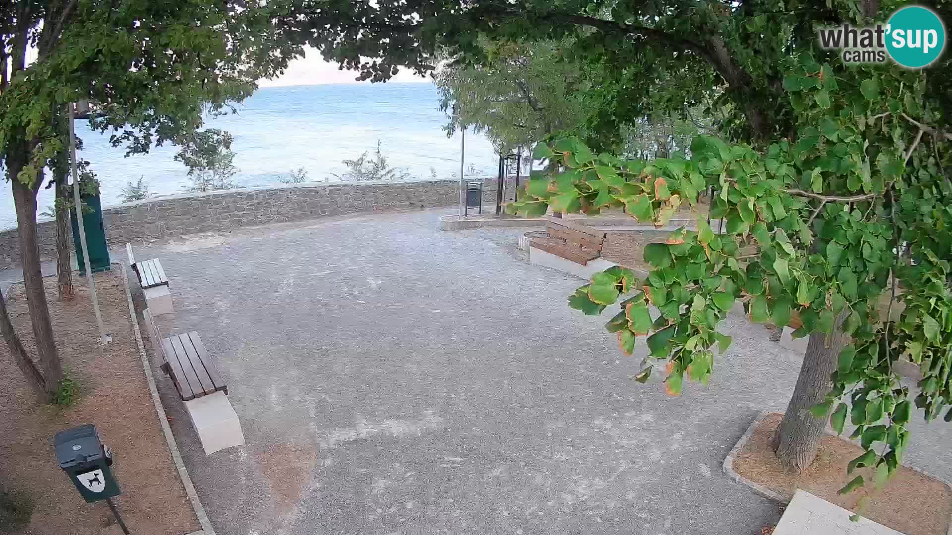 Senj Live Webcam – Schriftstellerpark und Velebit-Kanal
