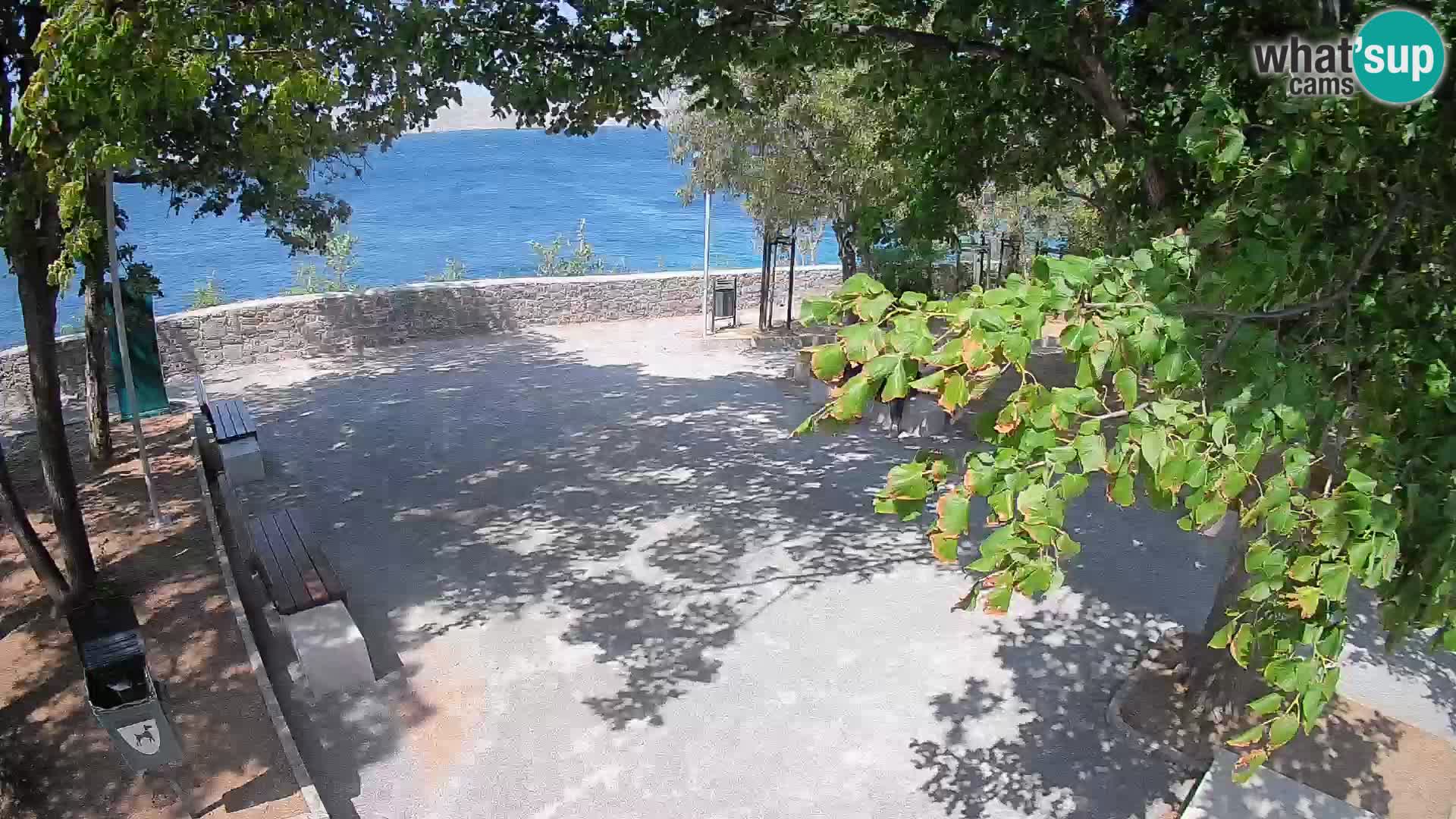 Senj Live Webcam – Schriftstellerpark und Velebit-Kanal
