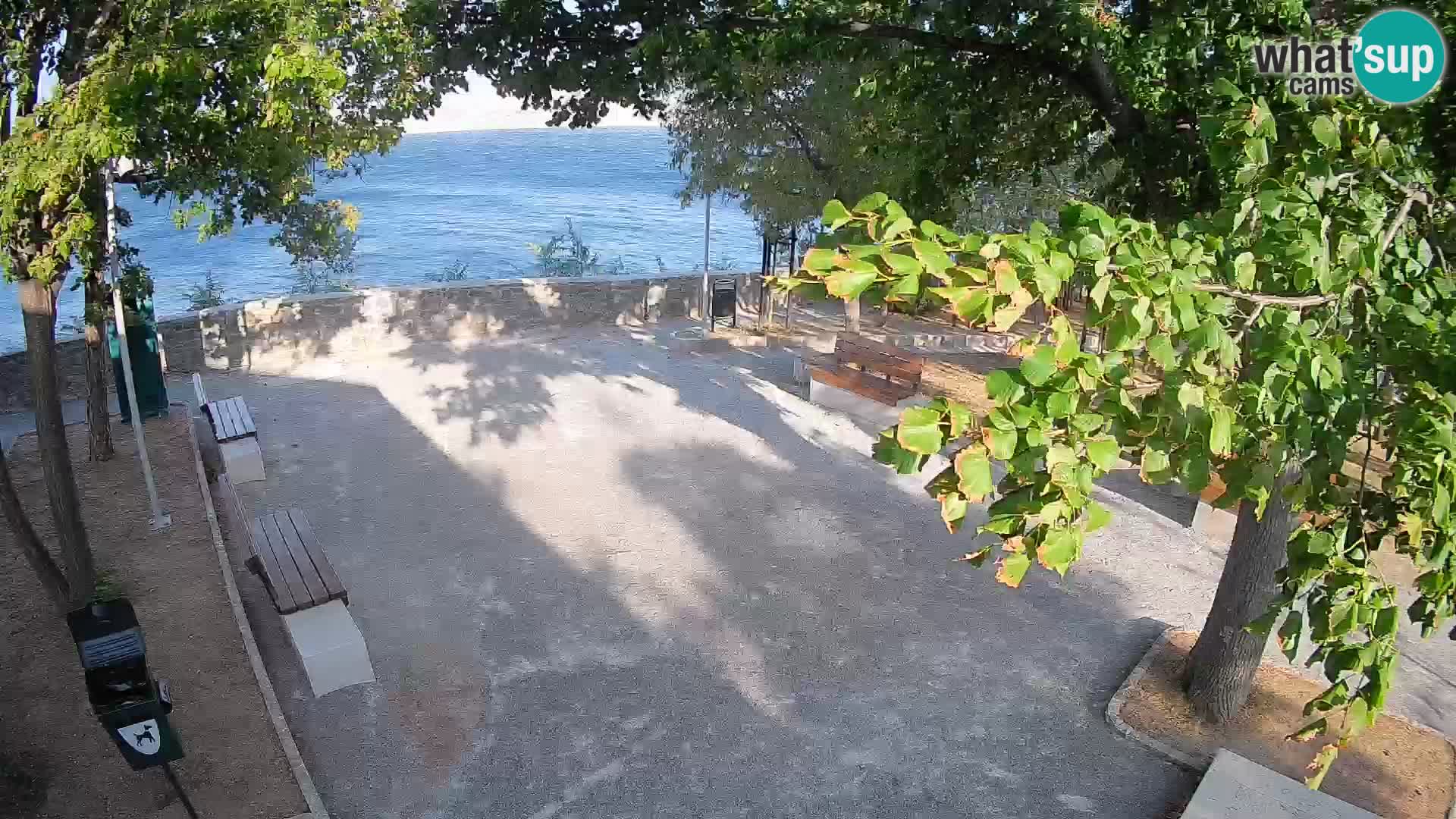 Senj Live Cam – Writers’ Park and the Velebit Channel