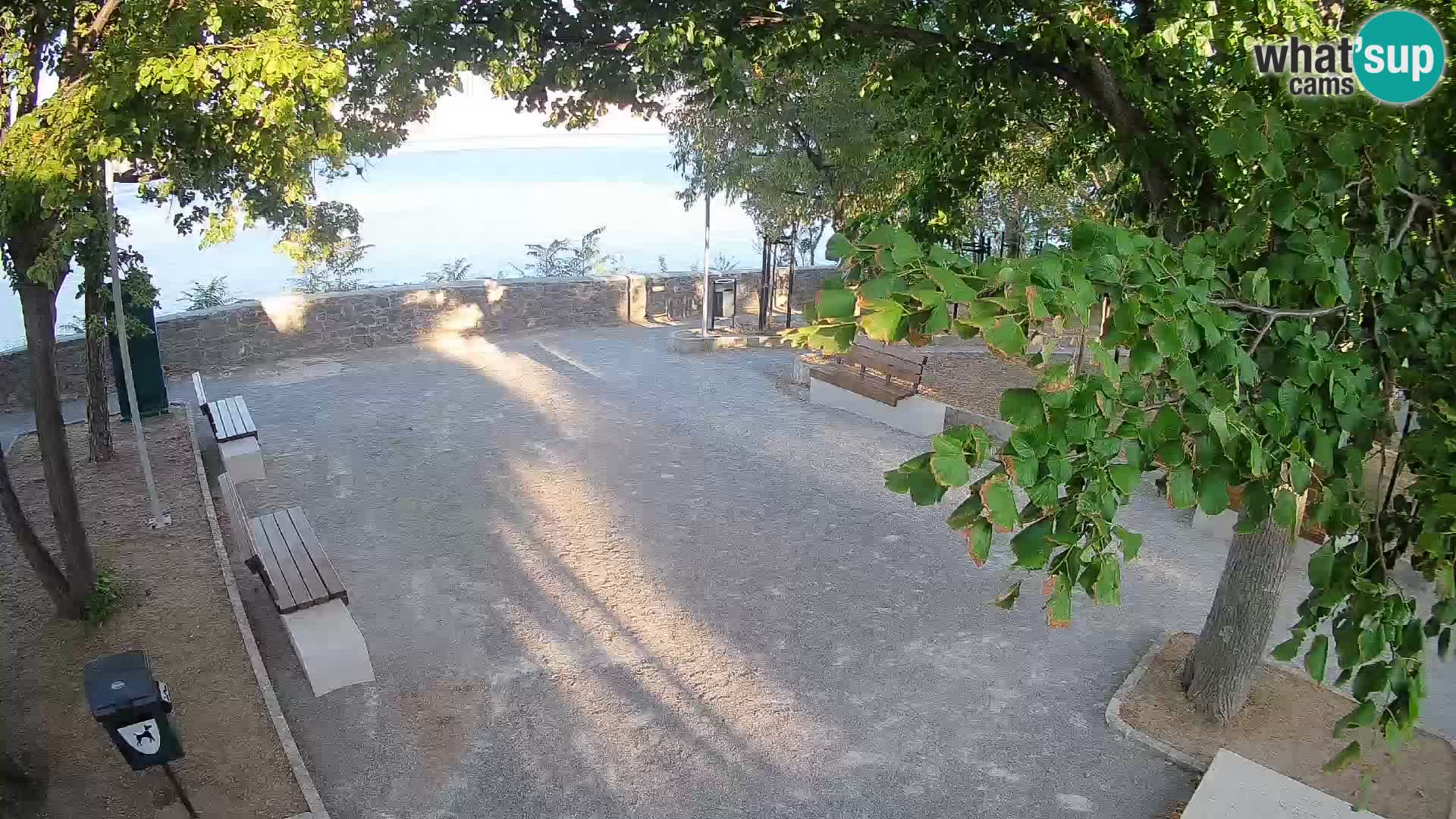 Senj Live Cam – Writers’ Park and the Velebit Channel