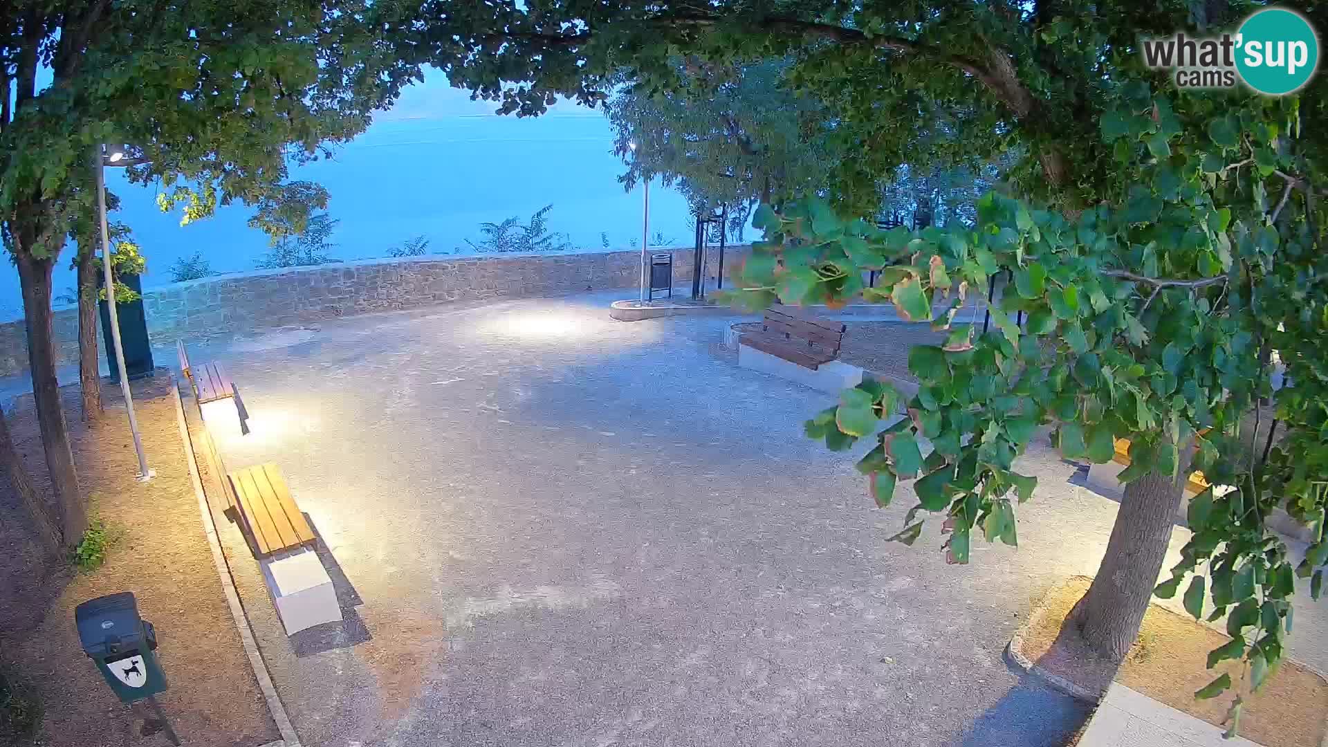 Senj Live Cam – Writers’ Park and the Velebit Channel