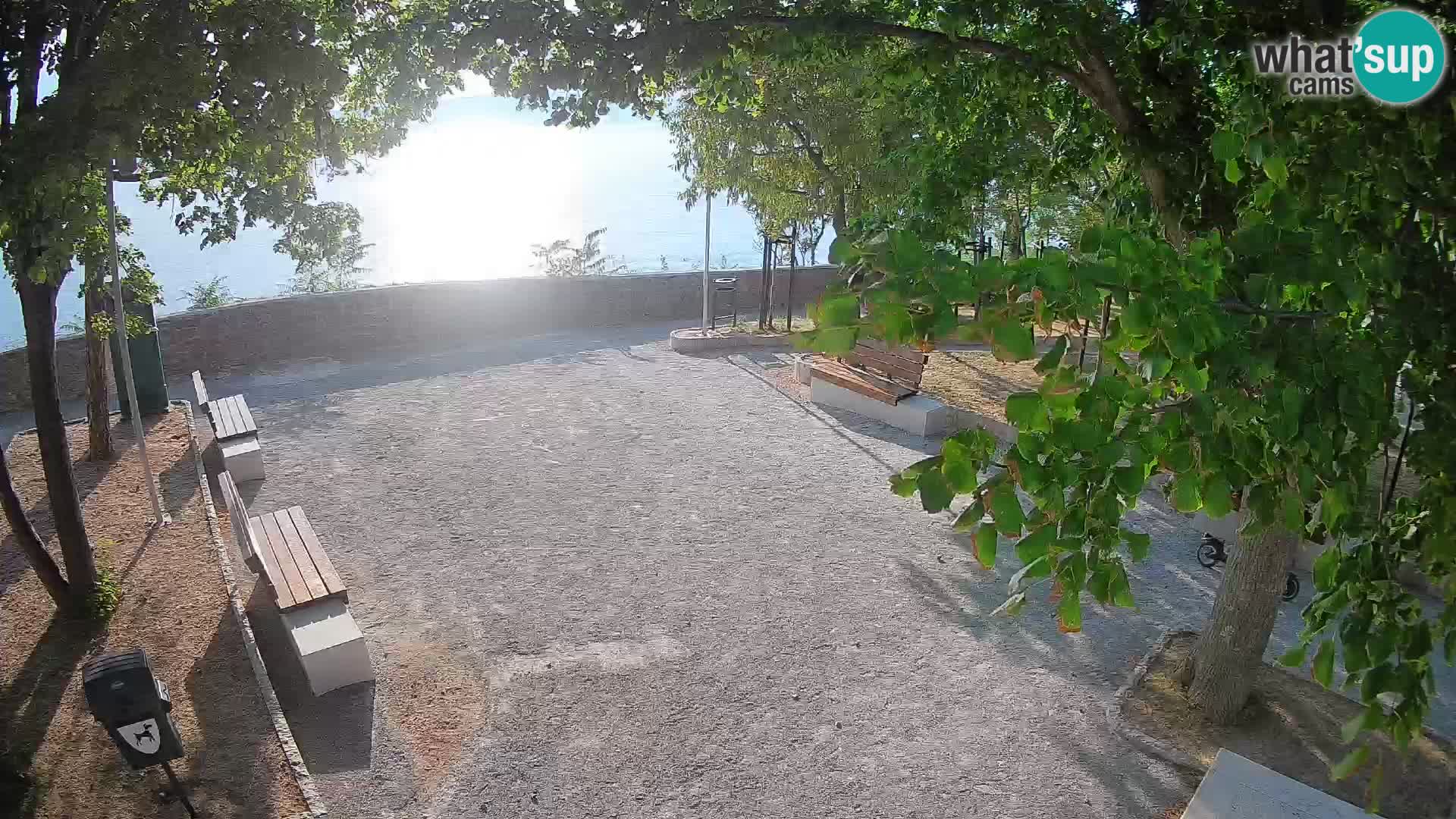 Senj Live Cam – Writers’ Park and the Velebit Channel