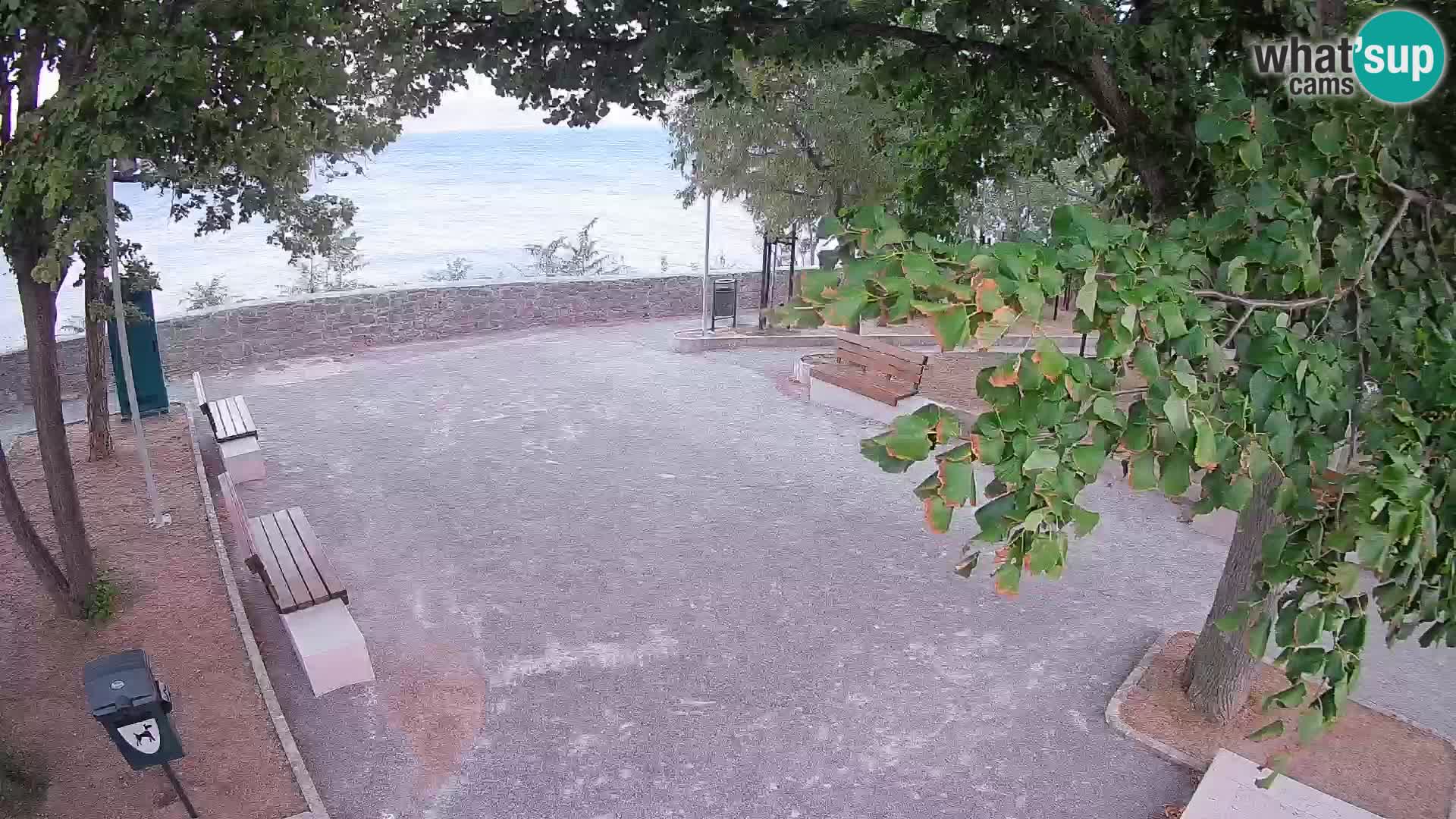 Senj Live Webcam – Schriftstellerpark und Velebit-Kanal
