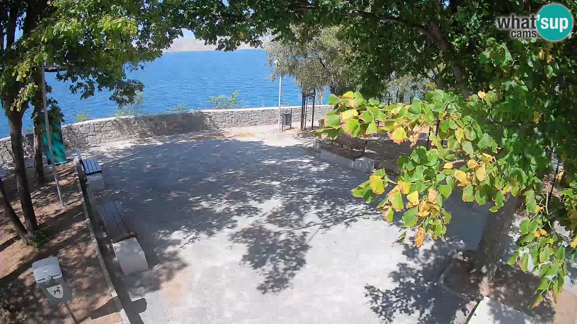 Senj Live Webcam – Schriftstellerpark und Velebit-Kanal