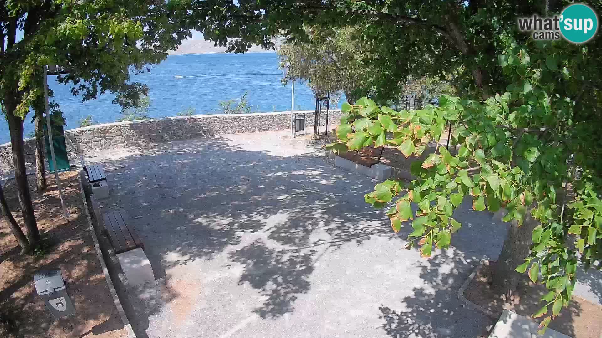 Senj Live Webcam – Schriftstellerpark und Velebit-Kanal