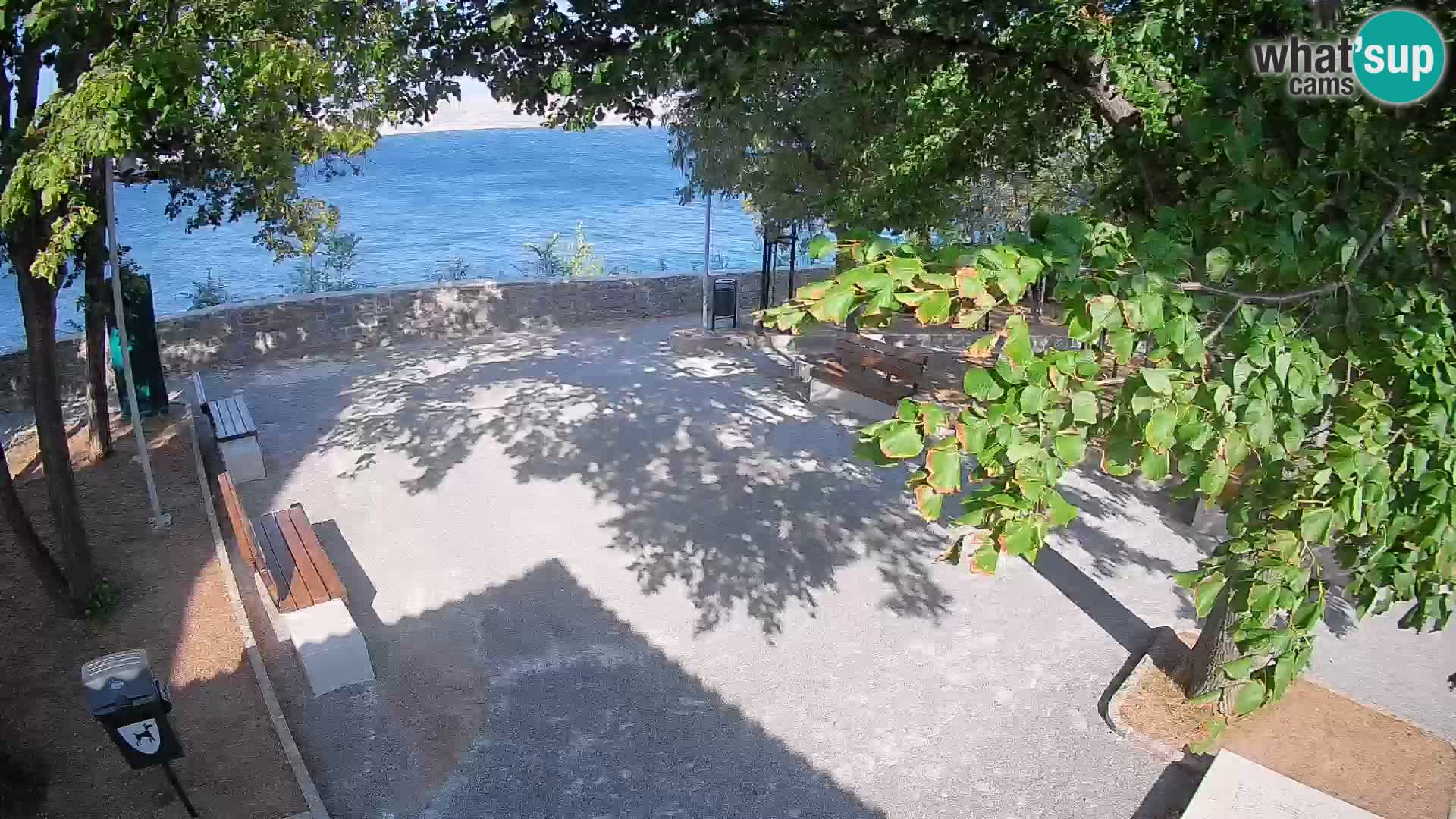 Senj Live Webcam – Schriftstellerpark und Velebit-Kanal
