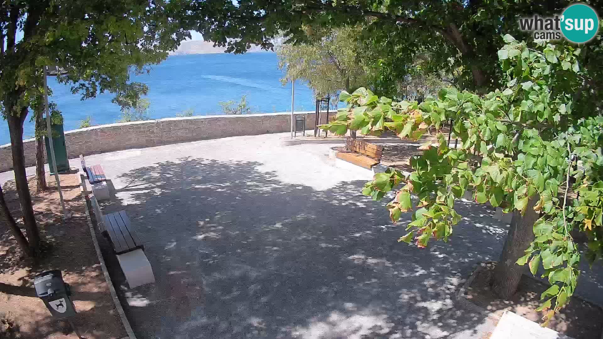Senj Live Webcam – Schriftstellerpark und Velebit-Kanal