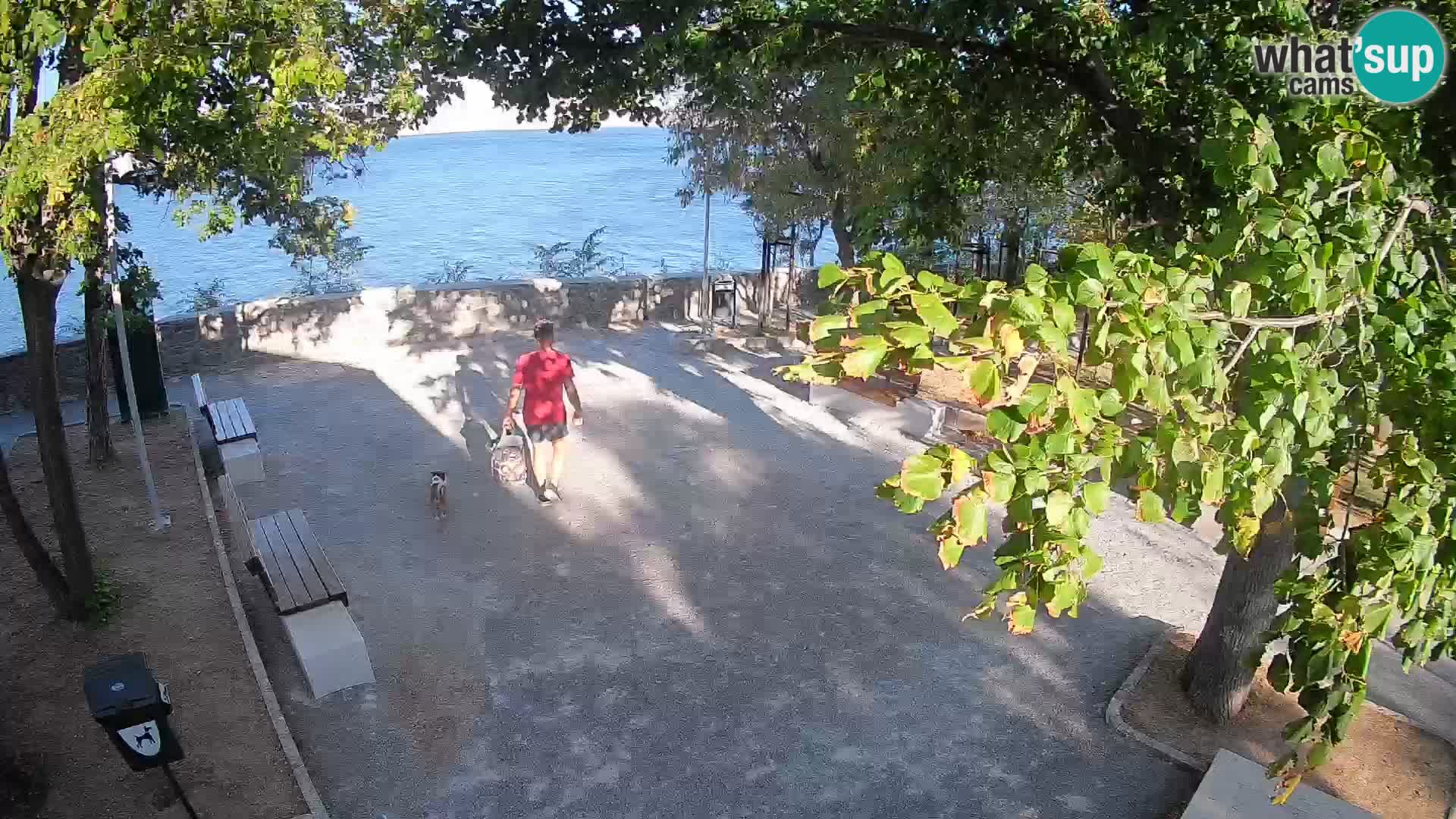 Senj Live Webcam – Schriftstellerpark und Velebit-Kanal