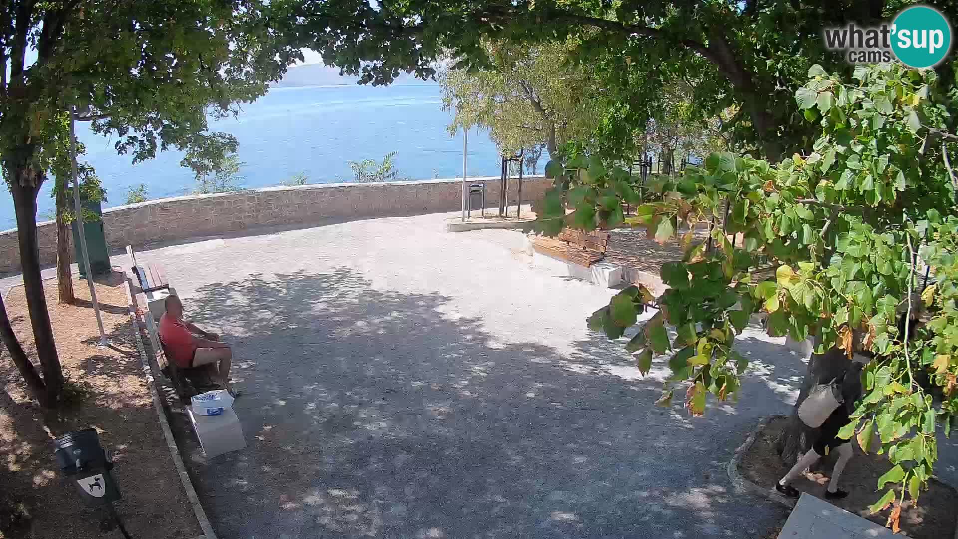 Senj Live Webcam – Schriftstellerpark und Velebit-Kanal